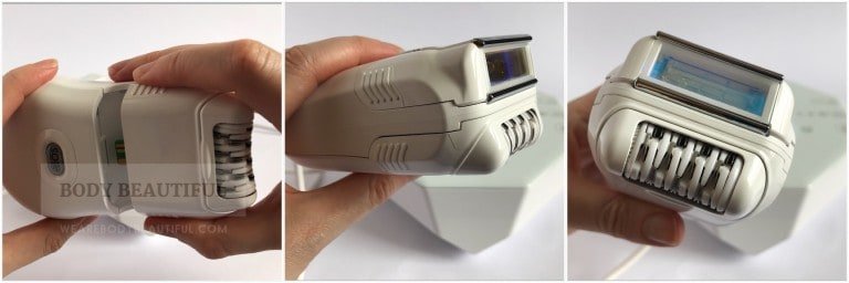 Clip the epilator attacchment to the applicator under the flash window. You can then rip the hairs out of your legs as you zap them! someone, somewhere thought this was a good idea. Probably a bloke.
