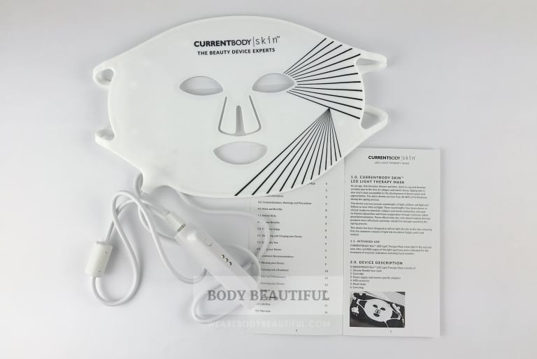 CurrentBody.com Skin LED light therapy mask and user manual