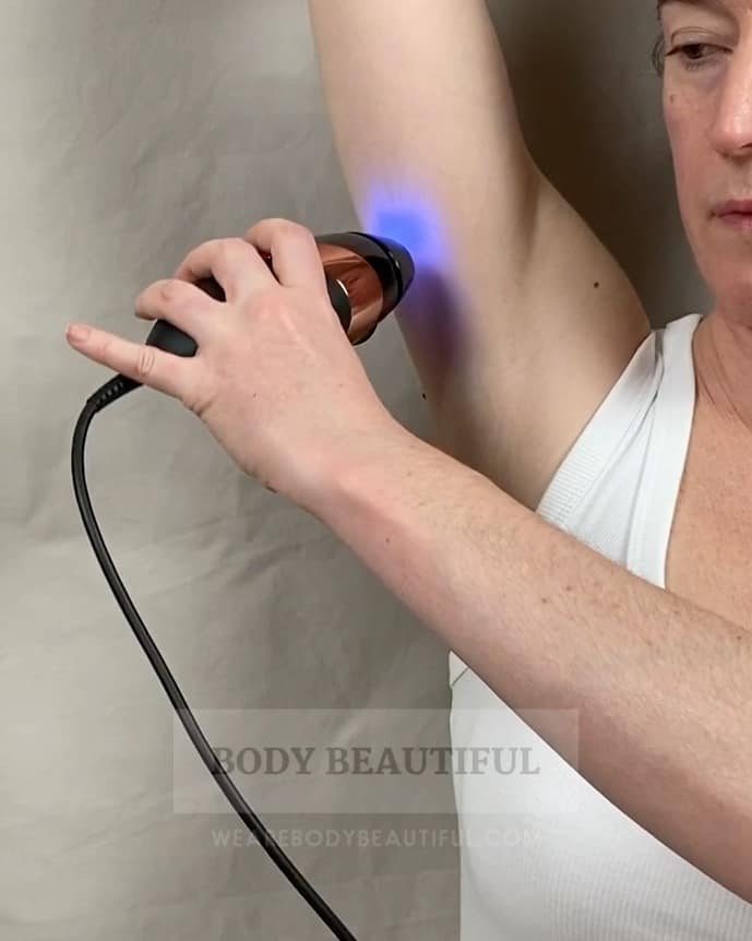 Zap my underarm with the Bare+ home IPL