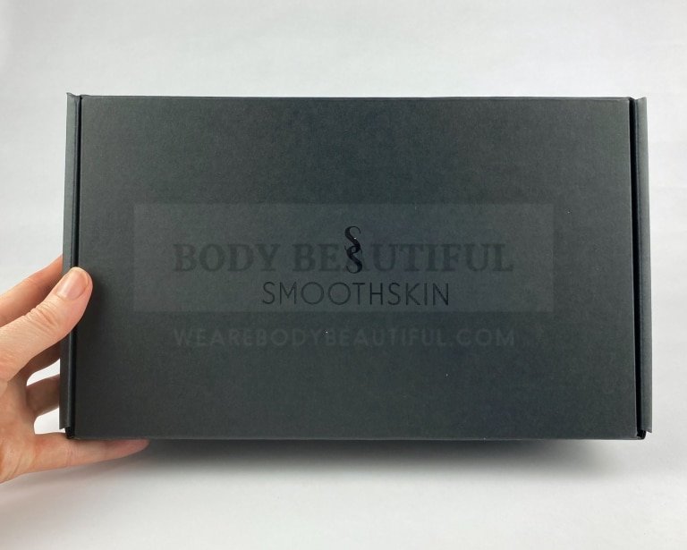 small, simple black and sturdy cardboard box with the Smoothskin Pure.