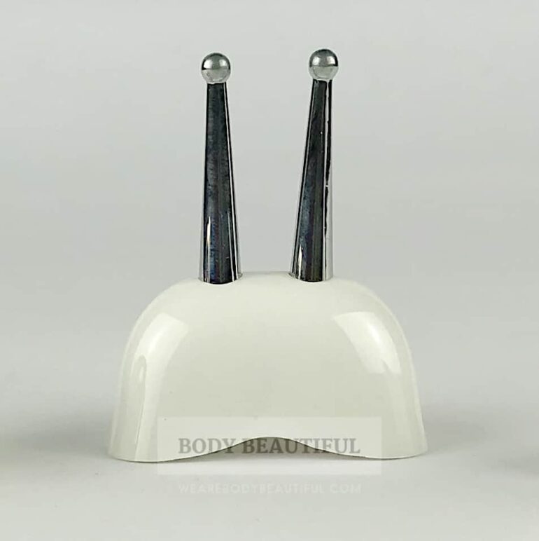 The clip on ELE electrodes attachment with two long tapered prongs with small rounded ends