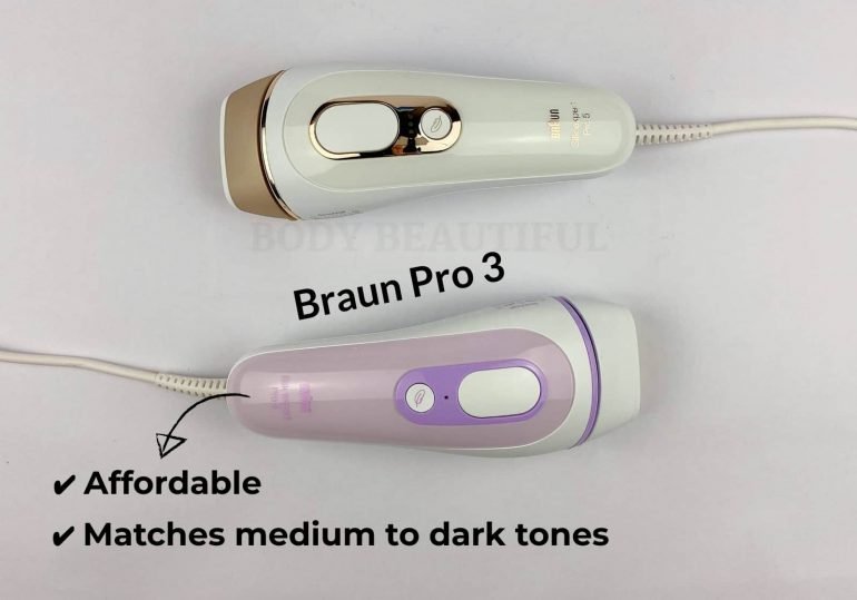 If you need something more affordable than the Pro 5, don't mind a few more sessions or have medium to dark skin, consider the Braun Pro 3 also. Checkout the comparison review on WeAreBodyBeautiful.com