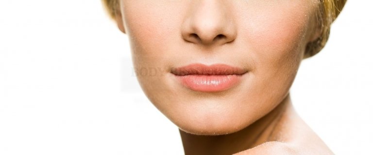 Close up of a lovely ladies lower face, where you can safely use home laser & IPL hair removal devices