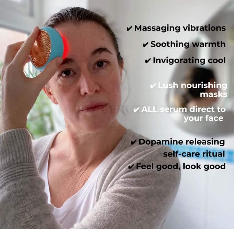 What I like about the UFO 2: ✔ Massaging vibrations ✔ Soothing warmth ✔ Invigorating cool ✔ Lush nourishing masks ✔ ALL serum direct to your face  ✔ Dopamine releasing self-care ritual ✔ Feel good, look good