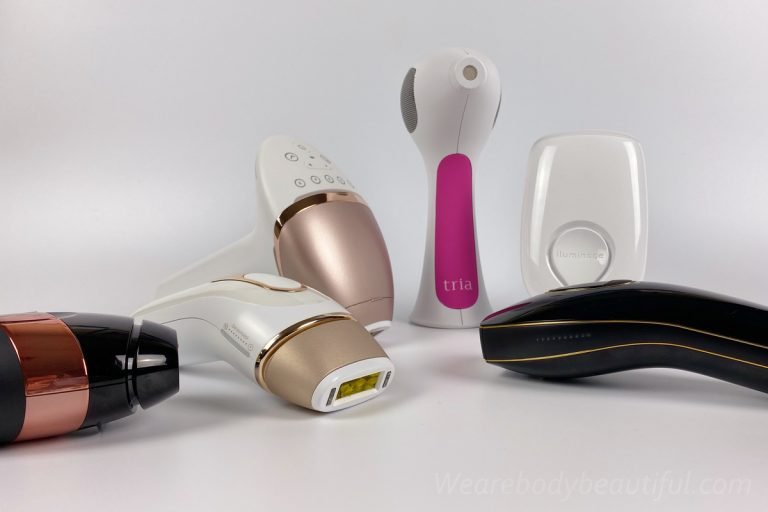 A selection of my favourite at-home laser and IPL hair removal devices. I've tested all of them for my reviews at Wearebodybeautiful.com