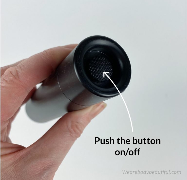 Ah push it! Just push the button on the LYMA laser device - on/off.