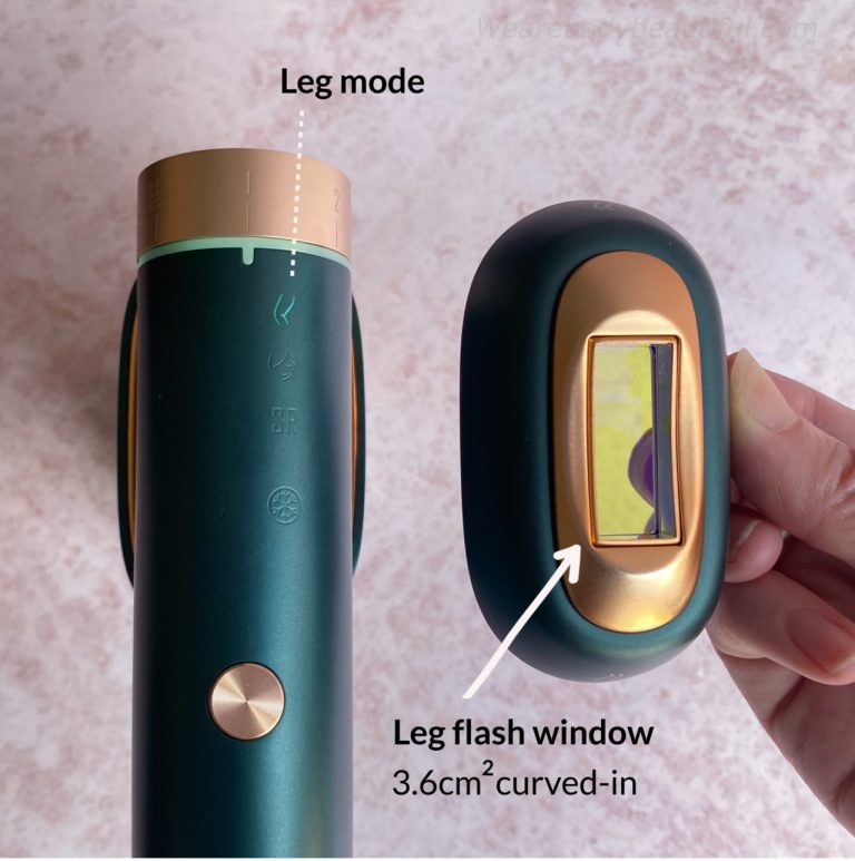 For your legs, choose ‘leg' mode and attached the 1.2 by 3cm curved-in flash window