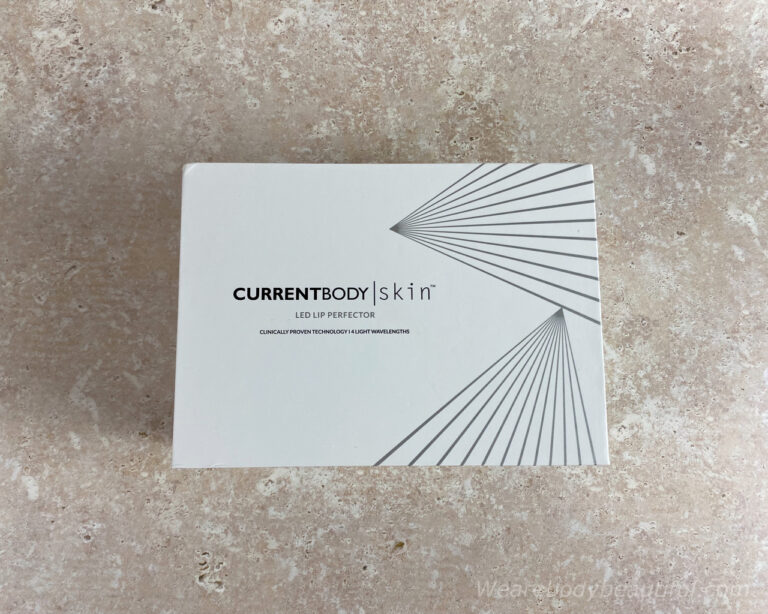 Simple, neat & sophisticated small cardboard box containing the Lip Perfector