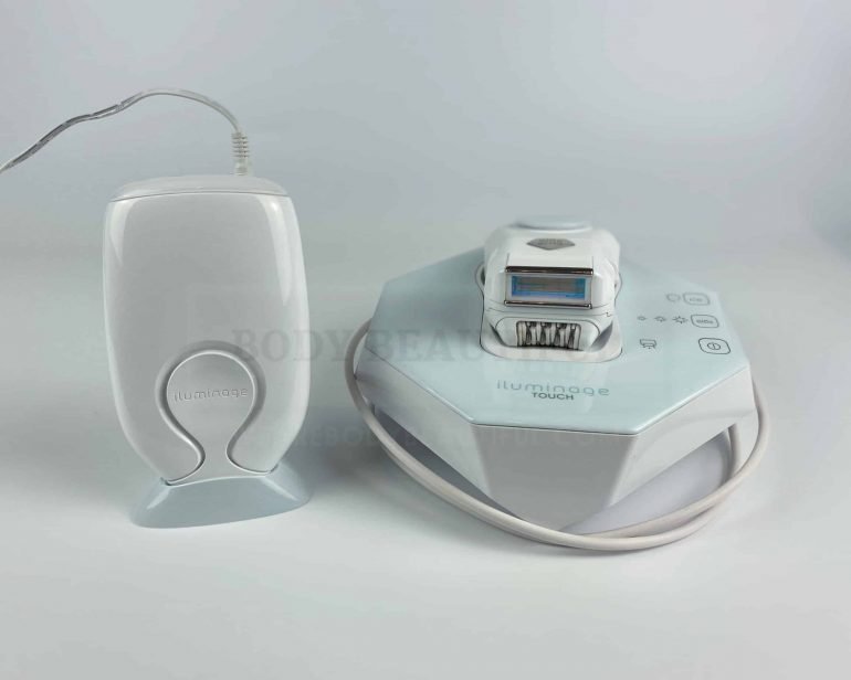 The Iluminage Precise Touch (left) and the larger Touch model use IPL combined with RF. They're safe for all skin tones.