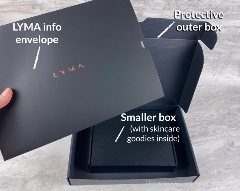 The LYMA Skin kit arrives in a sturdy black cardboard box.