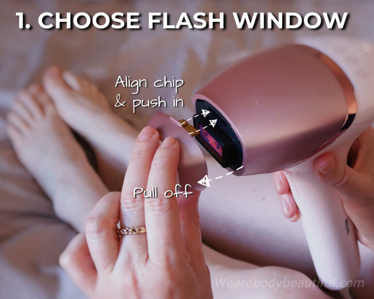 How to use it: 1, Choose your flash window. To remove the flash window, hold it at the top and bottom or with the small lips and gently pull it from the body. To put on an attachment, line-up the chip with the inlet and then slide in.