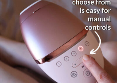 The Lumea 9000 Series has 5 intensity levels to choose from, which is easy for manual controls